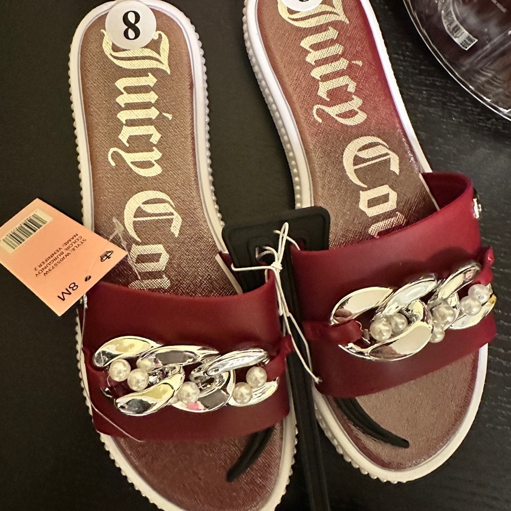 SOLD Juicy Couture Red Slide Sandals